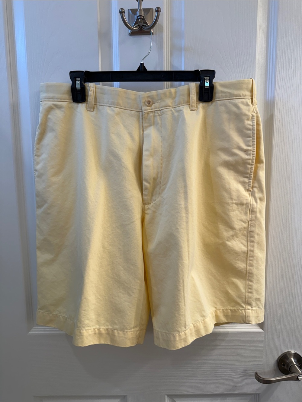 Men's Pale Yellow Cotton Shorts